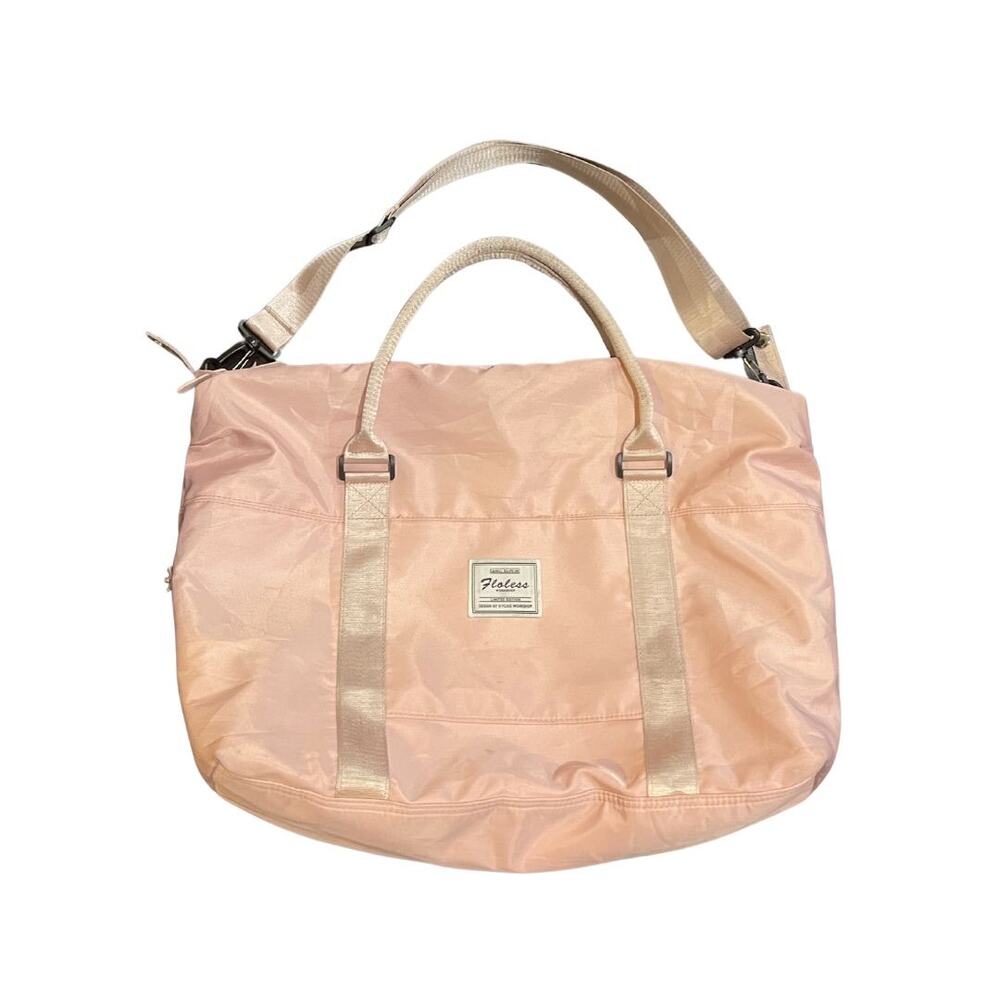 Floless Workshop Pink Nylon Duffel Travel Bag Weekender Carry On Gym Sports